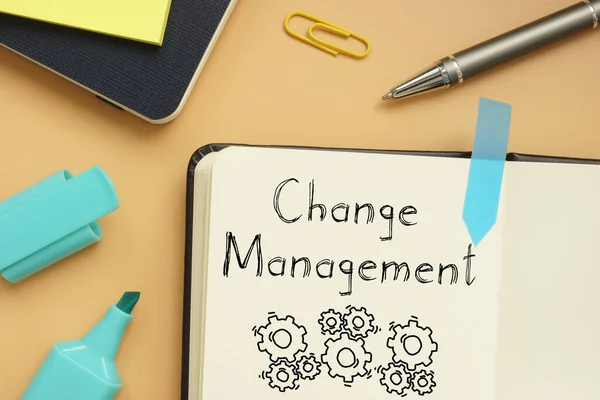 Change Management Jest Wyświetlany Zdjęciu Pomocą Tekstu — Zdjęcie stockowe