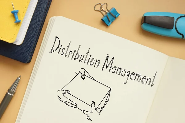 Distributie Management Wordt Weergegeven Een Zakelijke Foto Met Behulp Van — Stockfoto