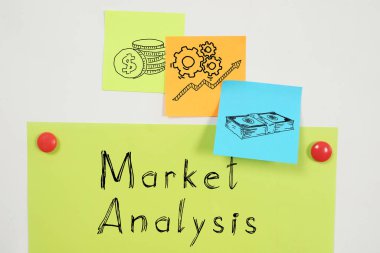 Metin kullanılarak bir fotoğrafta pazar analizi gösterilir