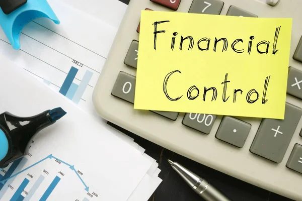 Financial Control Shown Photo Using Text — Stock Photo, Image