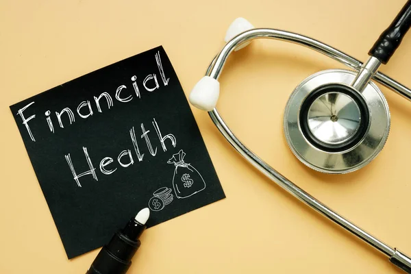 Financiële Gezondheid Wordt Weergegeven Een Foto Met Behulp Van Tekst — Stockfoto