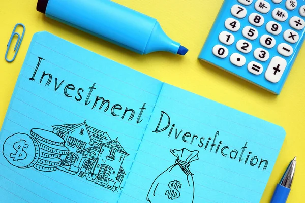 Diversificação Investimento Mostrada Uma Foto Usando Texto — Fotografia de Stock