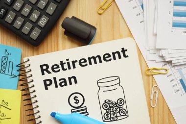 Emeklilik Planı, metni kullanarak bir iş fotoğrafında gösterilir
