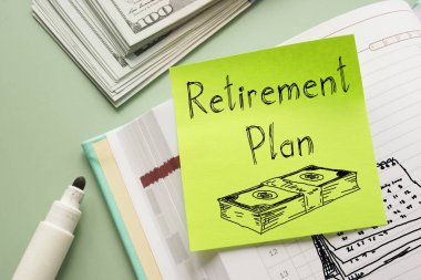 Emeklilik Planı, metni kullanarak bir iş fotoğrafında gösterilir