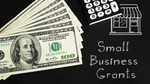 Small Business Grants Shown Photo Using Text — Stock Photo, Image