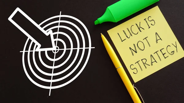 Luck Strategy Shown Photo Using Text — Fotografia de Stock