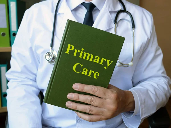 Primary Care Shown Book Using Text — стокове фото