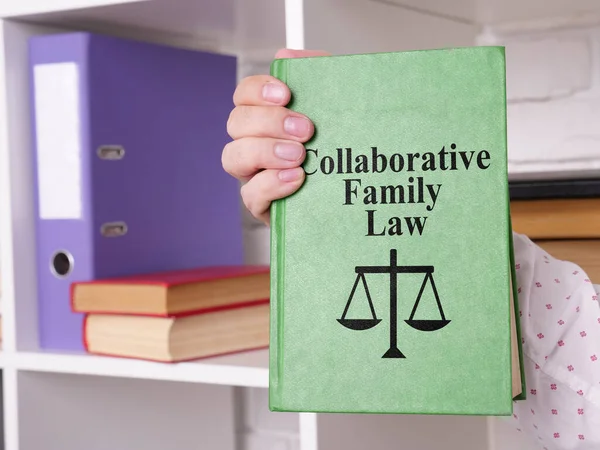 Collaborative Family Law Shown Book Using Text — Stock Photo, Image