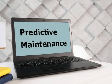 Predictive Maintenance solution is shown on a photo using the text