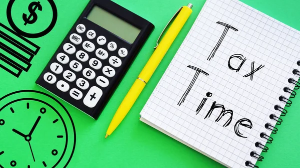 Tax Time Shown Using Text — Stockfoto