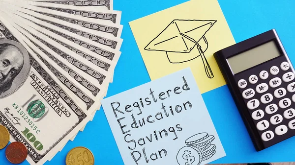 Registered Education Savings Plan Resp Shown Using Text — Stock Fotó