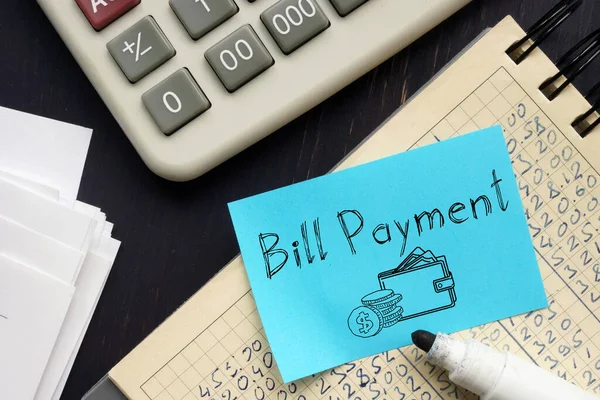 Bill Payment Shown Using Text — Φωτογραφία Αρχείου