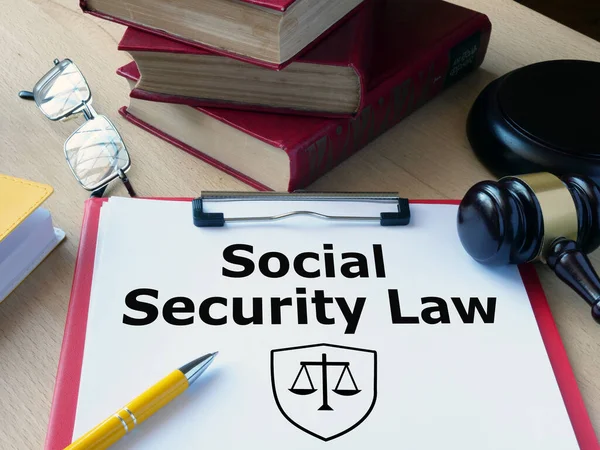 Закон Про Соціальне Забезпечення Показано Допомогою Тексту — стокове фото