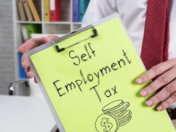 Self Employment Tax Shown Using Text — Stock Photo, Image