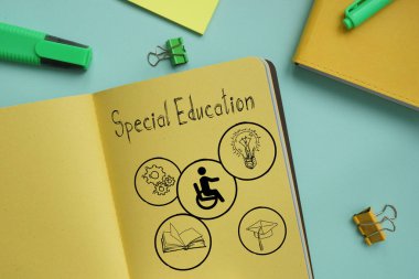 Özel eğitim bir metin kullanılarak gösterilir