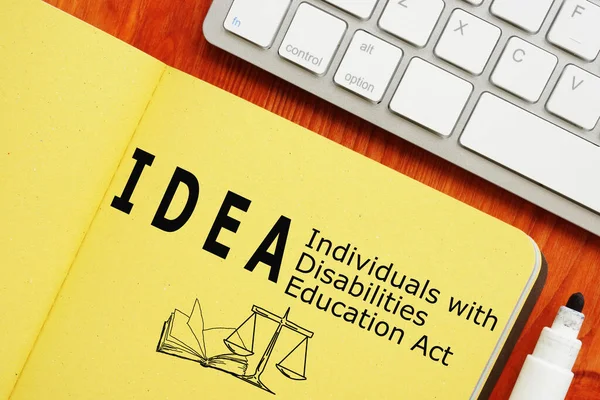 Engelliler Eğitim Yasası IDEA bir metin kullanılarak gösterilir