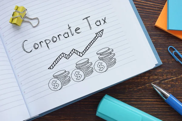 Corporate Tax Shown Using Text — Stock fotografie