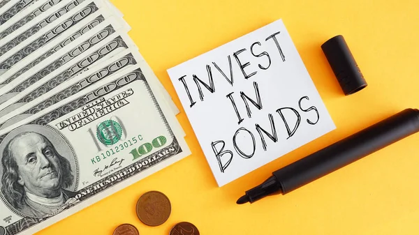 Investeren Obligaties Wordt Weergegeven Met Behulp Van Een Tekst — Stockfoto