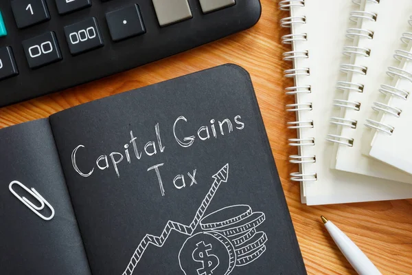Capital gains tax is shown using the text — Stock fotografie