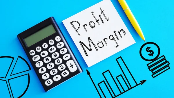 Profit margin is shown using the text — Stock Fotó