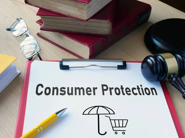 Consumer Protection Shown Using Text — Stockfoto