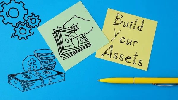 Build Your Assets Εμφανίζεται Χρησιμοποιώντας Ένα Κείμενο — Φωτογραφία Αρχείου