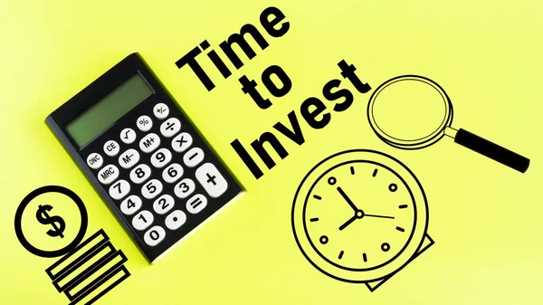 Tempo Para Investir Mostrado Usando Texto — Fotografia de Stock