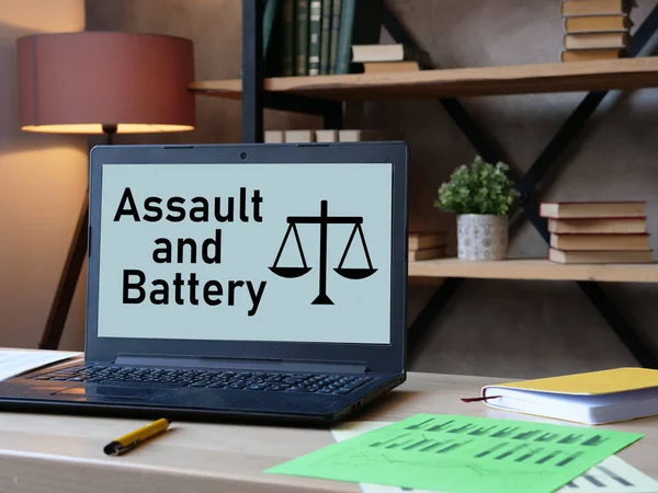 Assault Battery Shown Using Text — Stock Photo, Image