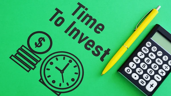 Time Invest Viene Mostrato Usando Testo — Foto Stock