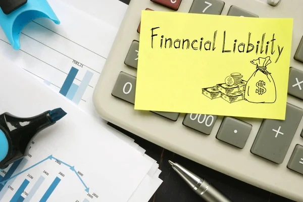 Financial Liability Shown Using Text — Stock Photo, Image