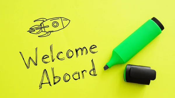 Welcome Phrase Used Welcome New Employee Team Member — Stock Photo, Image