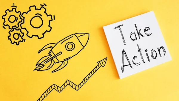 Take Action Shown Using Text — Stock Photo, Image