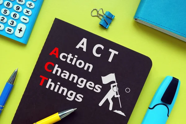Åtgärd Förändringar Saker Act Visas Med Text — Stockfoto
