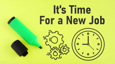 Yeni İş Zamanı bir metin kullanılarak gösterilir