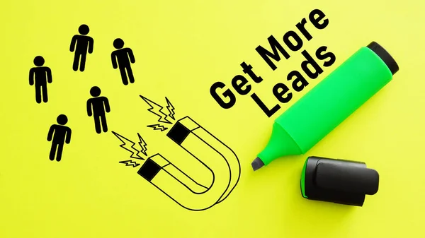 Get More Leads Jest Wyświetlany Pomocą Tekstu — Zdjęcie stockowe