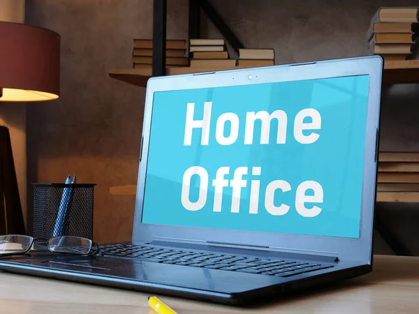 Home Office Lavoro Viene Mostrato Utilizzando Testo — Foto Stock