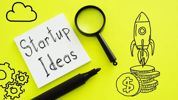 Startup Ideas Shown Using Text — Stock Photo, Image