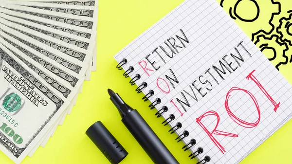 Return Investment Roi Mostrado Usando Texto — Fotografia de Stock