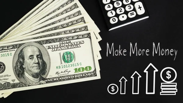 Make More Money Shown Using Text — Stock Photo, Image