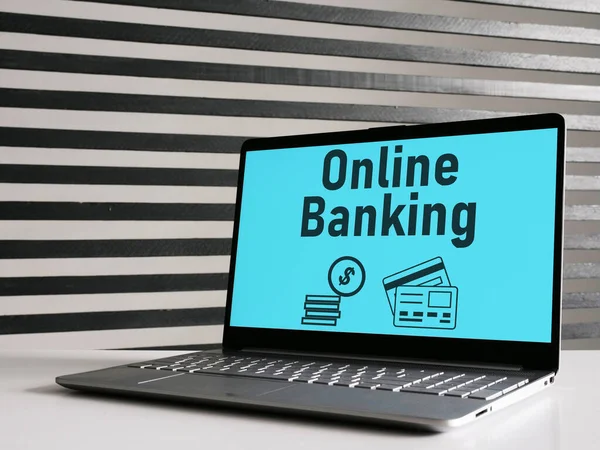 Online Banking Pagamenti Vengono Visualizzati Utilizzando Testo — Foto Stock