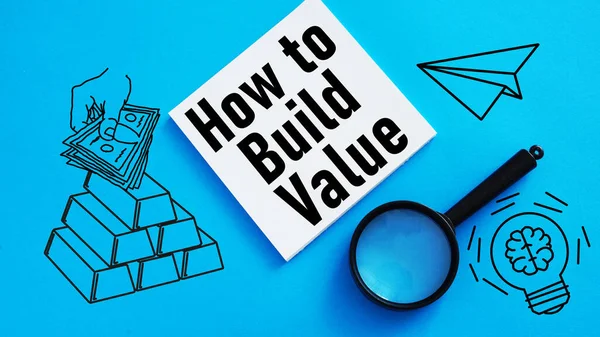 How Build Value Shown Using Text — Foto Stock