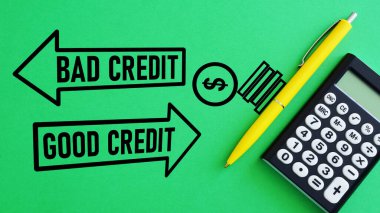 Bad Credit - Good Credit is shown using a text