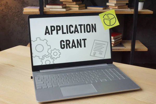 Application Grant Shown Using Text — Foto Stock