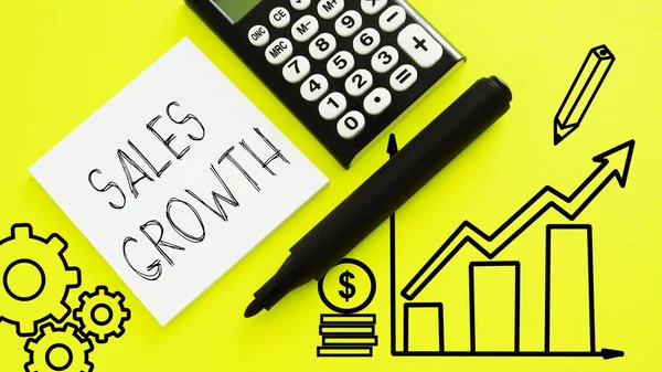 Sales Growth Wordt Weergegeven Met Behulp Van Een Tekst — Stockfoto