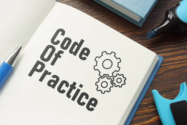 Code Practice Cop Shown Using Text — 图库照片