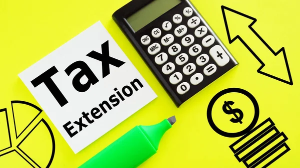 Tax Extension Shown Using Text — Stockfoto