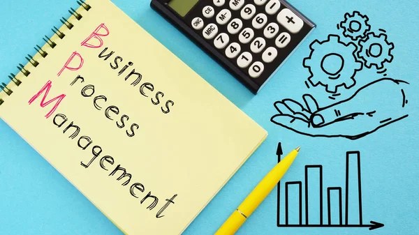 Business Process Management Bpm Wordt Weergegeven Met Behulp Van Een — Stockfoto