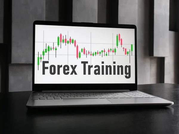 Forex Training Wird Anhand Eines Textes Dargestellt — Stockfoto