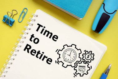 Emekli olma zamanı bir metin kullanılarak gösterilir