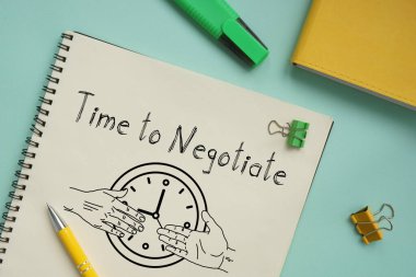 Müzakere zamanı bir metin kullanılarak gösterilir